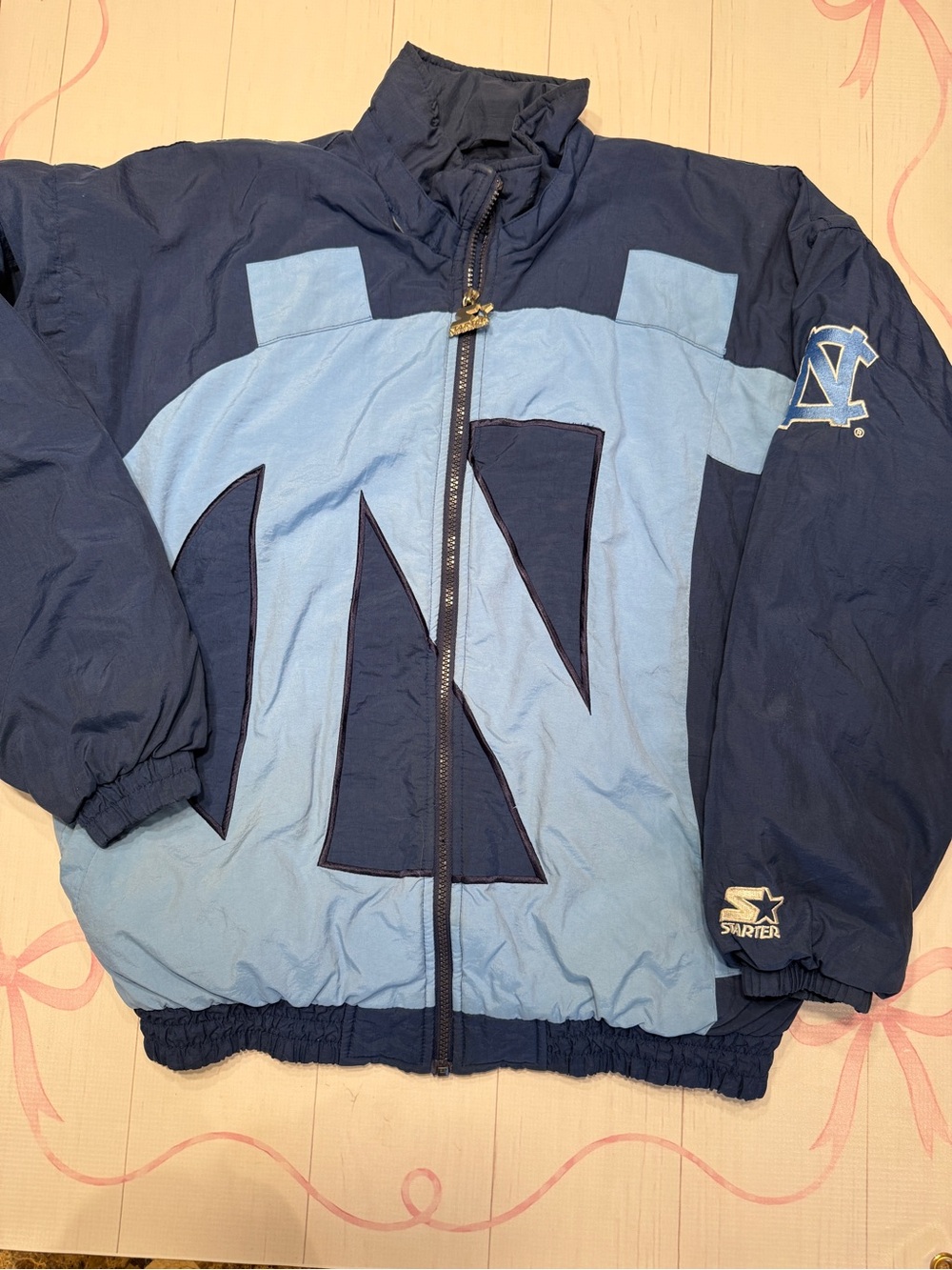 Vintage 90’s Starter UNC Colorblock Jacket Size Small